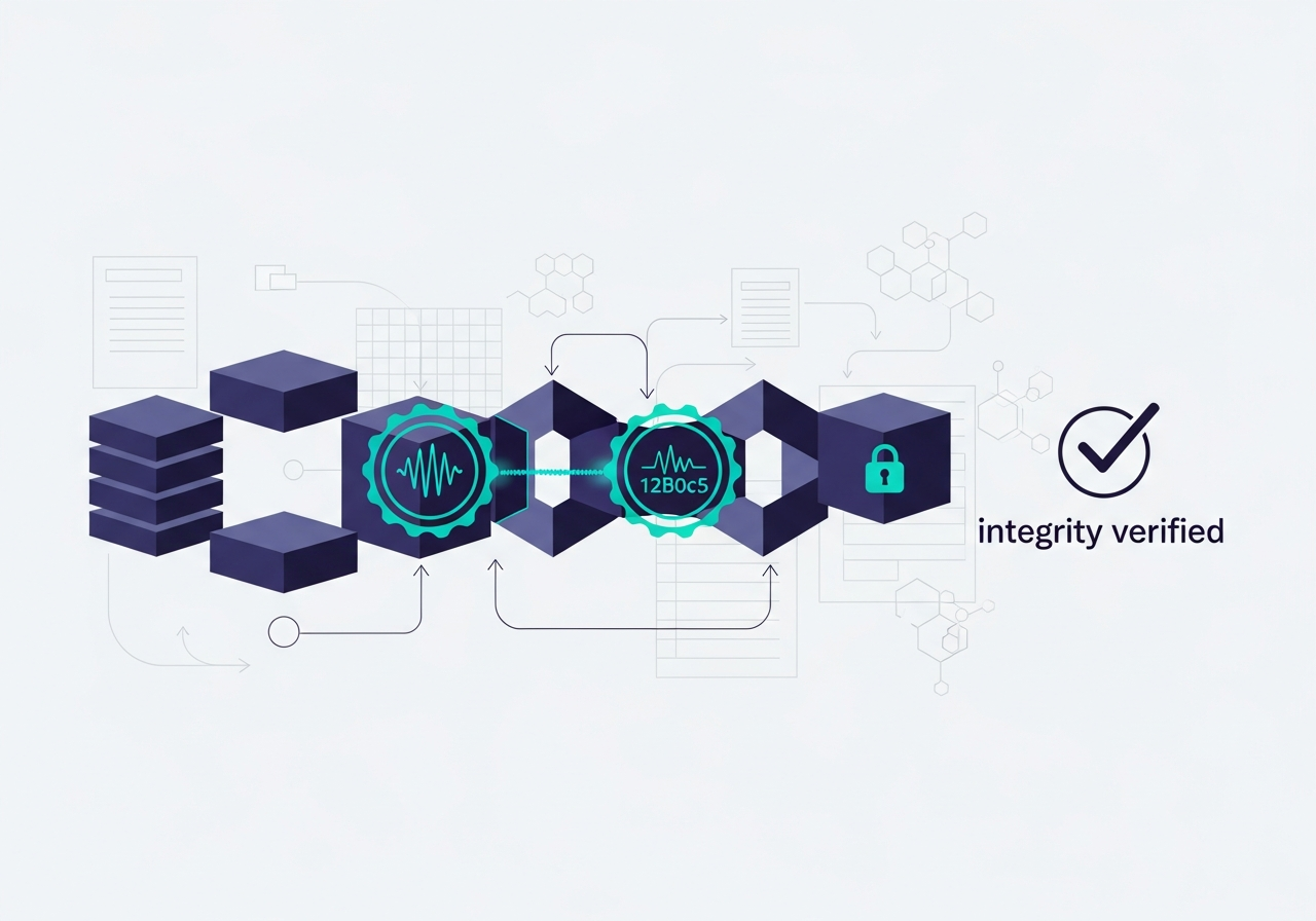 Illustration of the SHA-256 audit chain